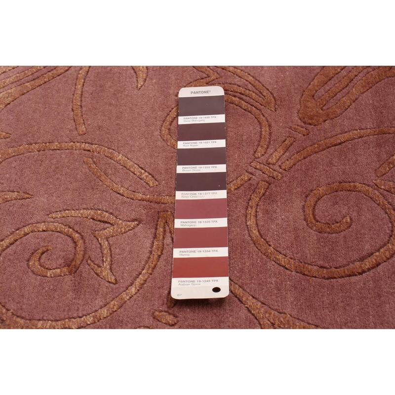 ECARPETGALLERY Hand-knotted Opulence Blush Silk, Wool Rug - 4'0 x 6'1