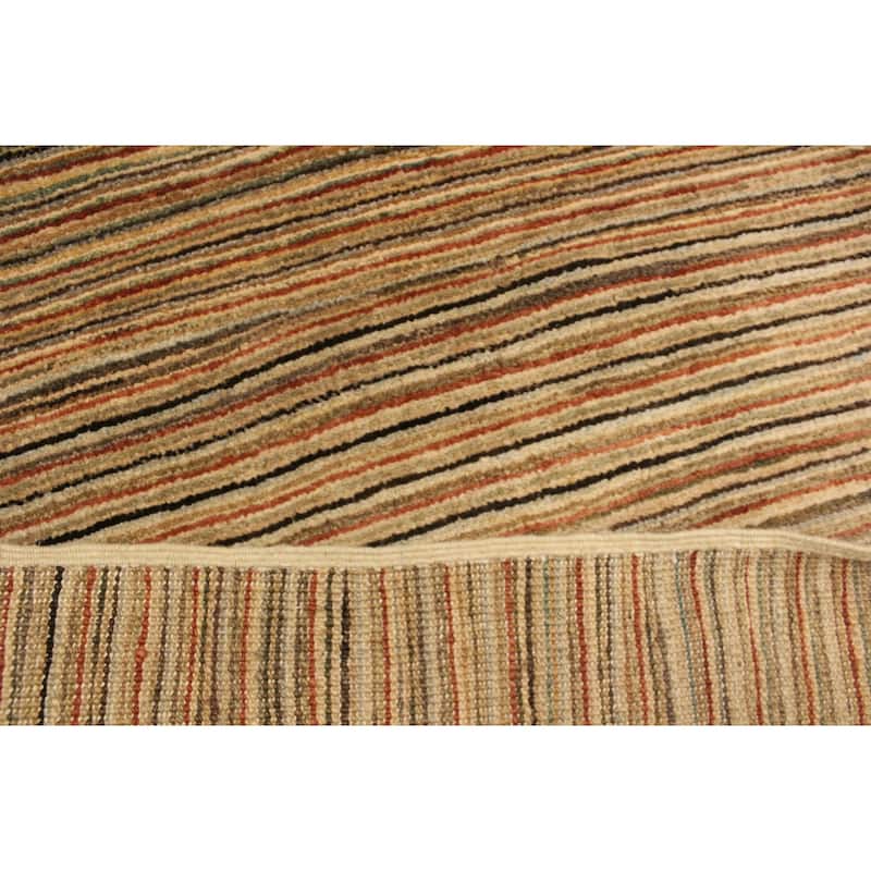 Boho Earthline Gabbeh Hand Knotted Wool Area Rug