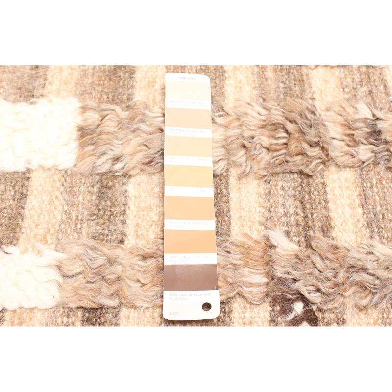 ECARPETGALLERY Hand-knotted Tangier Brown Wool Rug - 5'3 x 7'11