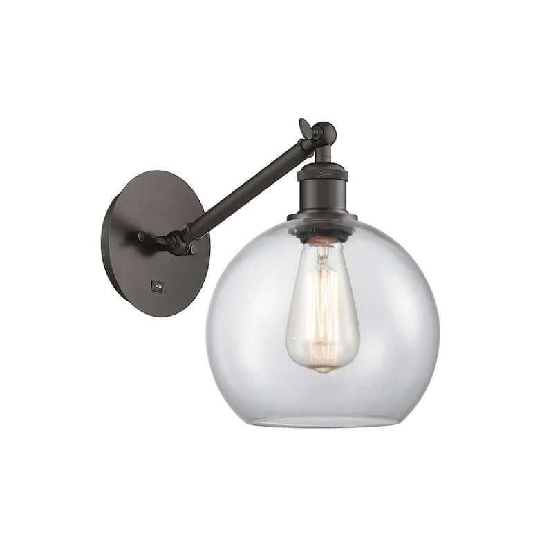 Innovations Lighting 317-1W-14-8 Athens Sconce Athens 14" Tall Wall - Oil Rubbed Bronze / Clear