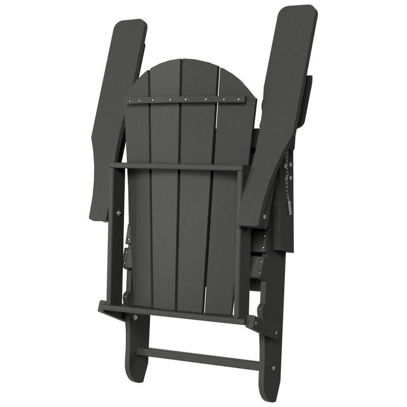 Laguna Outdoor Folding Adjustable Adirondack Chair with Cup Holder & Hideaway Ottoman