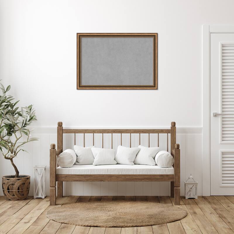 Amanti Art Manhattan Bronze Narrow Framed Magnetic Board