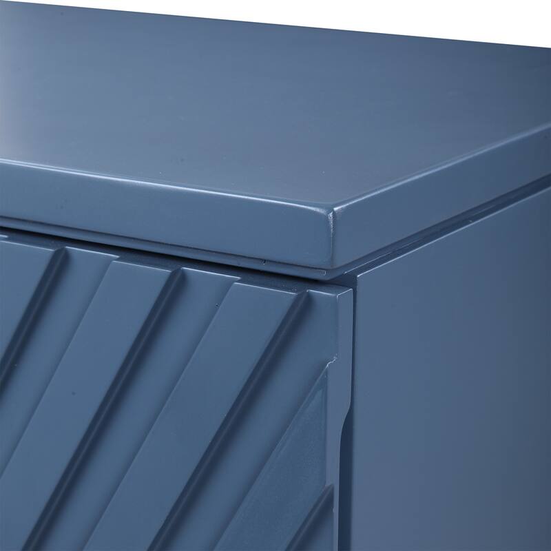 Uttermost Colby 36" Wide 3 Drawer Rubberwood Dresser - Deep Sea Blue