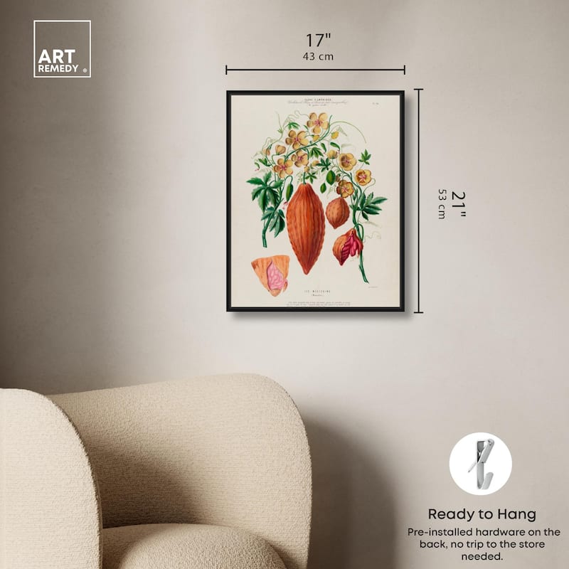 Momordica Exotic Floral Flore Canvas by Art Remedy