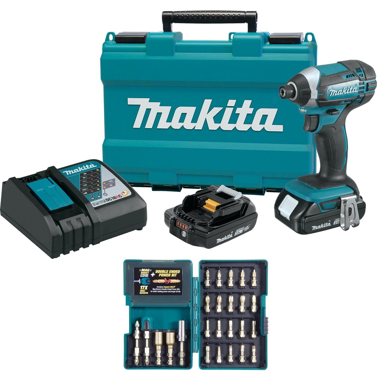 Shop Makita 18v Compact Lithium Ion Cordless Impact Driver Kit Set Overstock 25722467