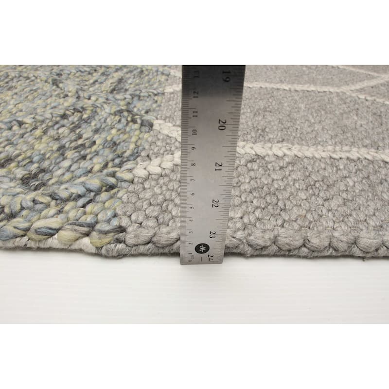 ECARPETGALLERY Braid weave Sienna Multi Color Wool Rug - 5'0 x 7'9