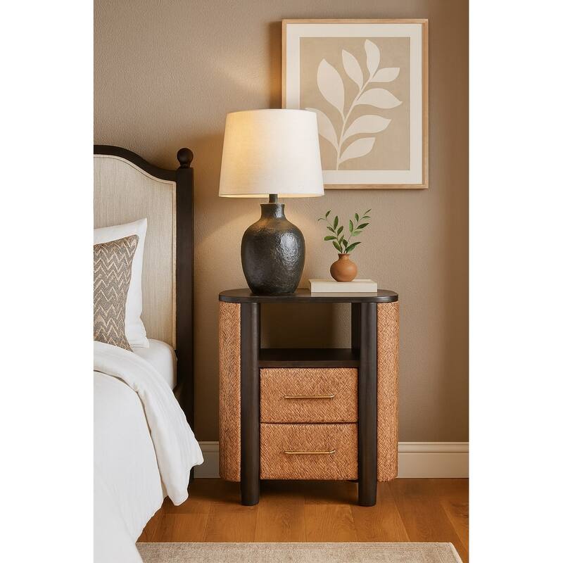 Rattan Curve Edge Nightstand