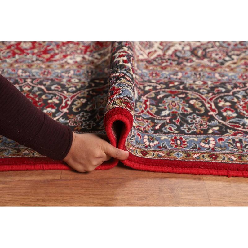 Traditional Red Kashan Turkish Rug Machine-Made Carpet - 9'8" x 12'10"