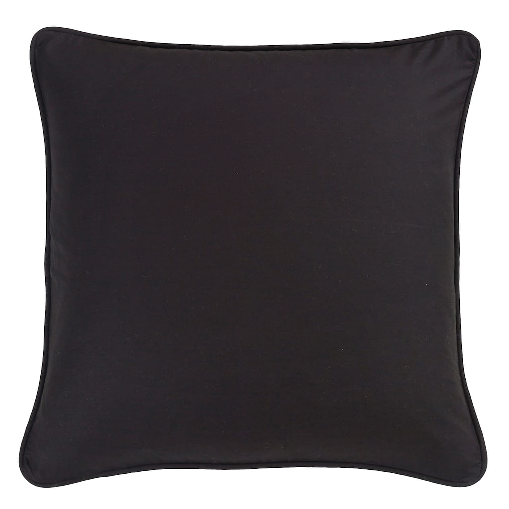 Donna Sharp Piped Black Cotton Euro sham