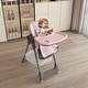 preview thumbnail 23 of 27, Adjustable High Chair for Babies Aged 0-6 Years with Safety Belt and Lockable Wheels