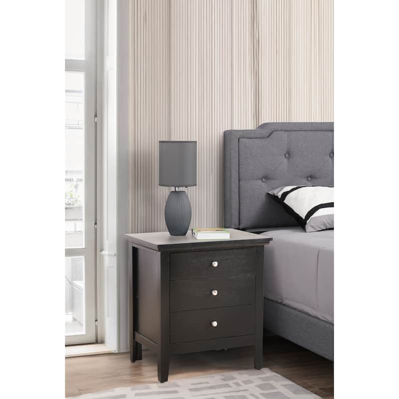 Glory Furniture Hammond G5490-N 3 Drawer Nightstand , White - Black