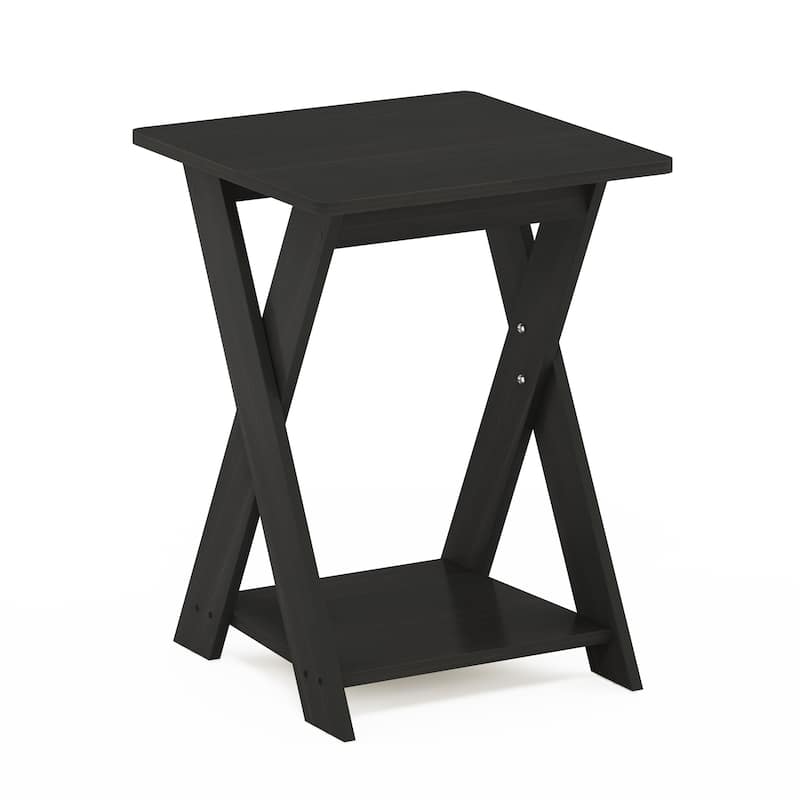 Porch & Den Wilmot Espresso Simplistic Criss-crossed End Table - Wood
