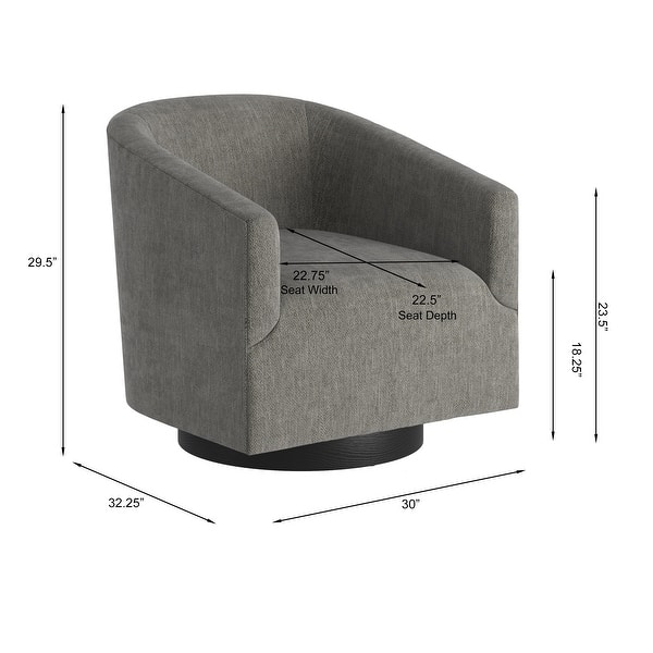 dimension image slide 4 of 4, Copper Grove Pregrada Wood-base Swivel Chair