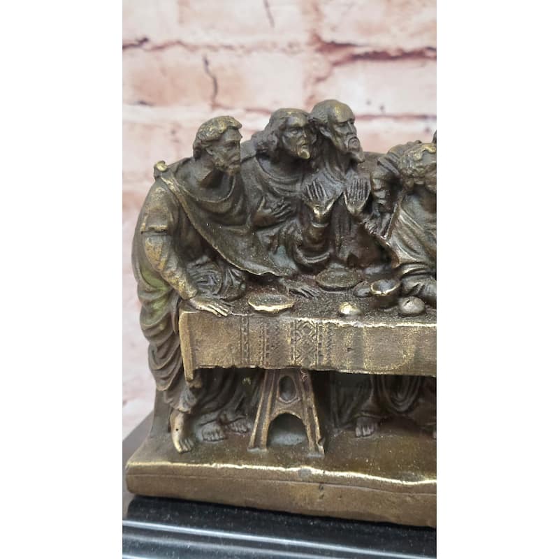 The Last Supper By Leonardo Da Vinci Bronze Sculpture Art Jesus Christ Christian Decor