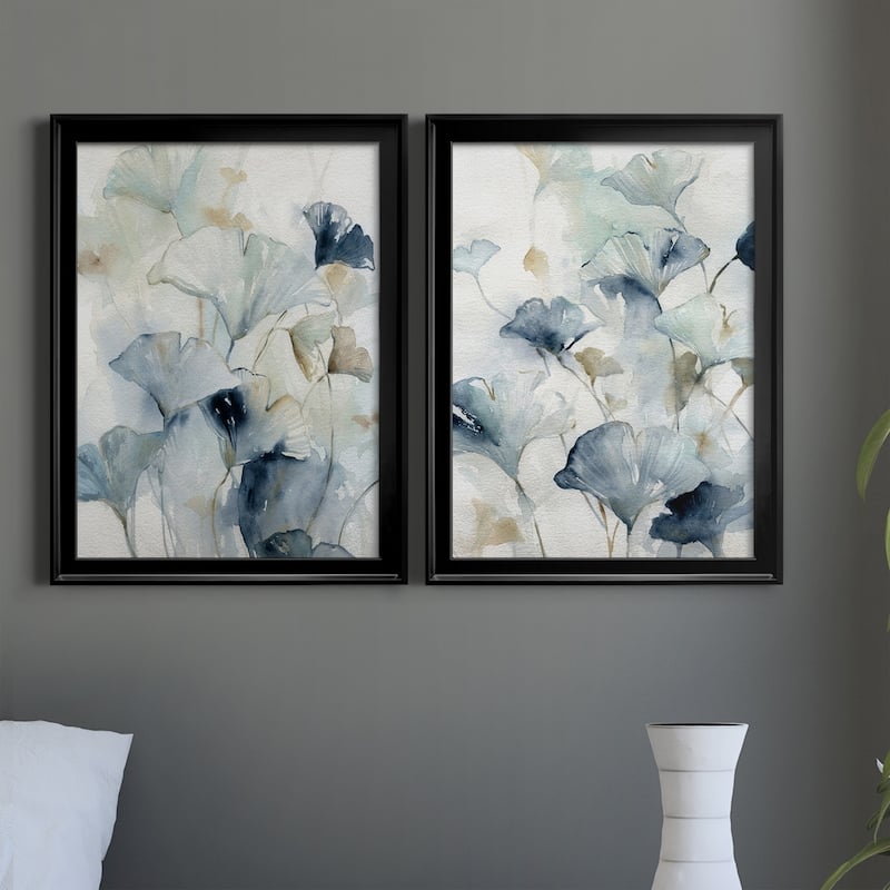Indigo Ginkgo I Premium Framed Print - Ready to Hang - Multi-Color