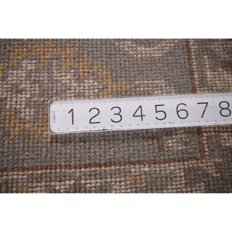 Gray Oushak Indian Accent Rug Hand-Knotted Wool Carpet - 3'1"x 5'4"