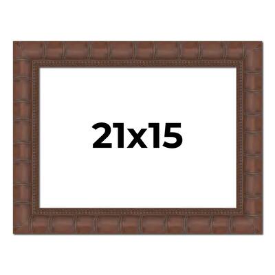 21x15 Frame Pewter Solid Wood Picture Frame Width 1.625 Inches | Interior Frame Depth 0.6875 Inches
