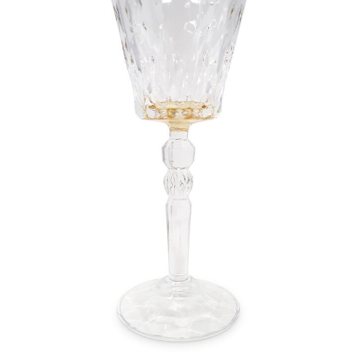 Water Glasses with Dimond Cut, Set of 6