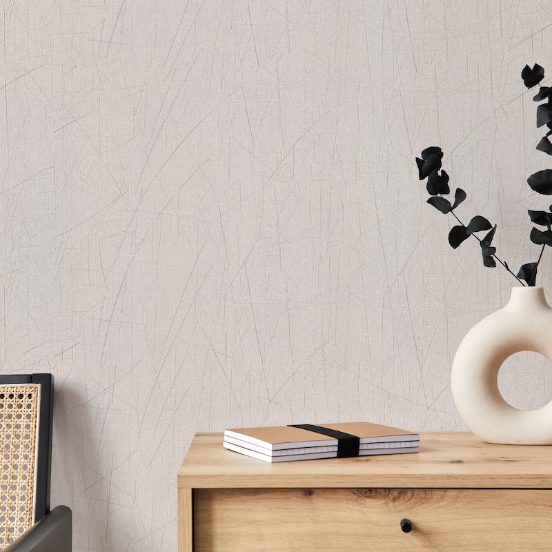 Galerie Wallcoverings Energy Collection Plain Scored Effect Wallpaper Roll