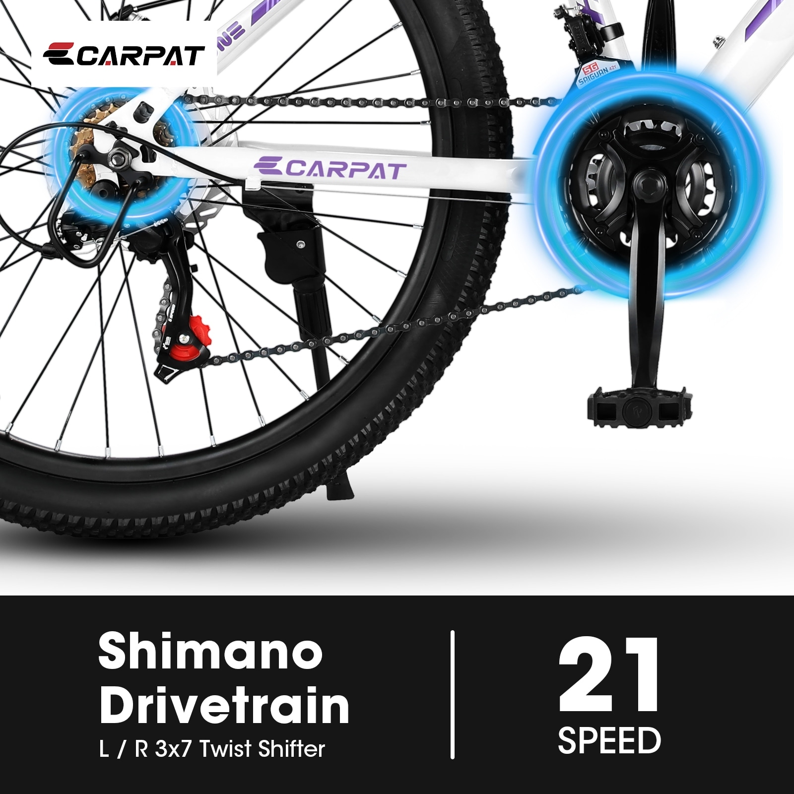 26 Inch Mountain Bike with 100mm Front Suspension Shimano 21 Speeds Gear MTB with Dual Disc Brakes for Teenagers Girls On Sale Bed Bath Beyond 37982866