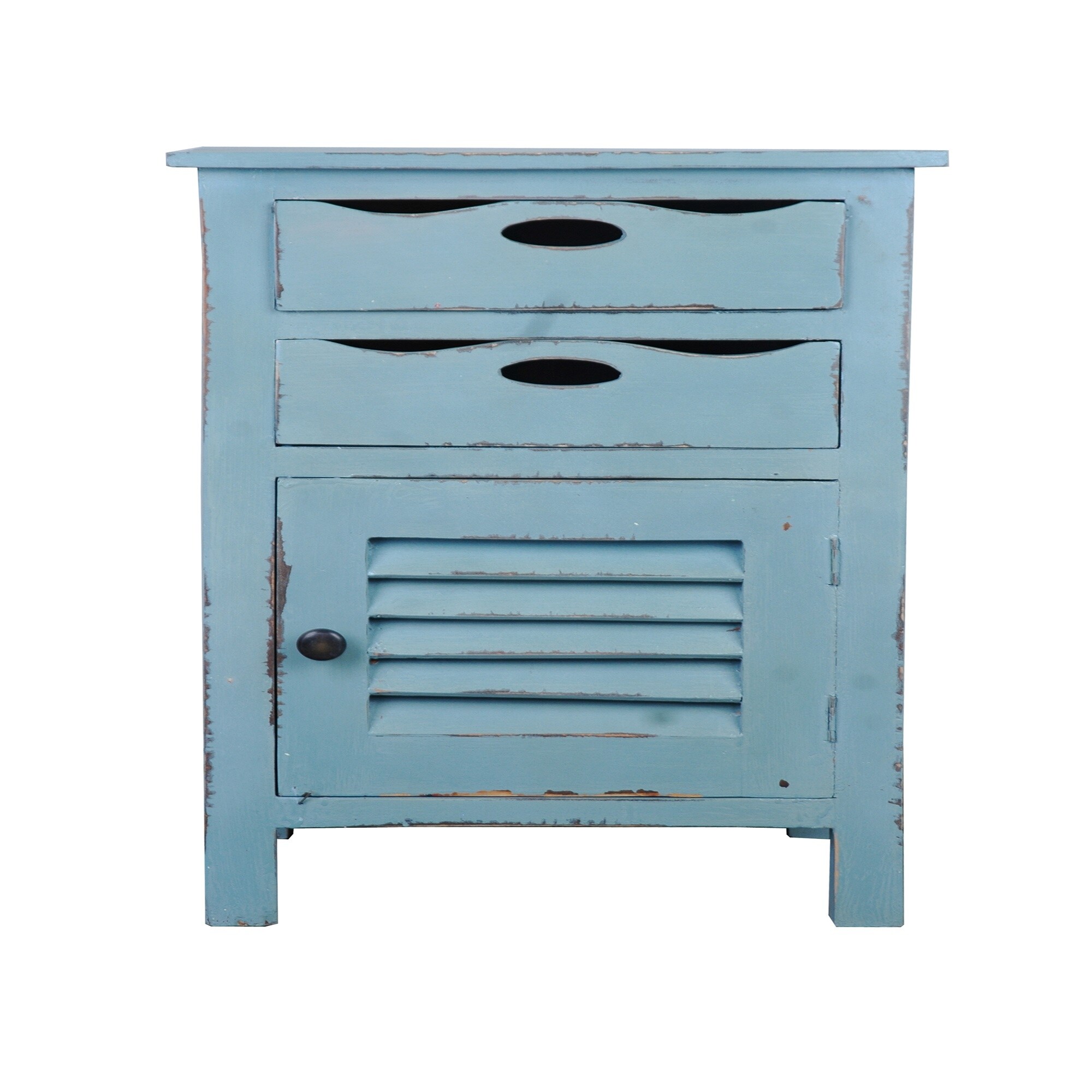 Shop 31 Beach Blue Distressed Accent Table Overstock 30739625
