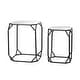 preview thumbnail 21 of 19, Glitzhome Modern Metal Glass Accent Table Nesting Side Table(Set of 2)