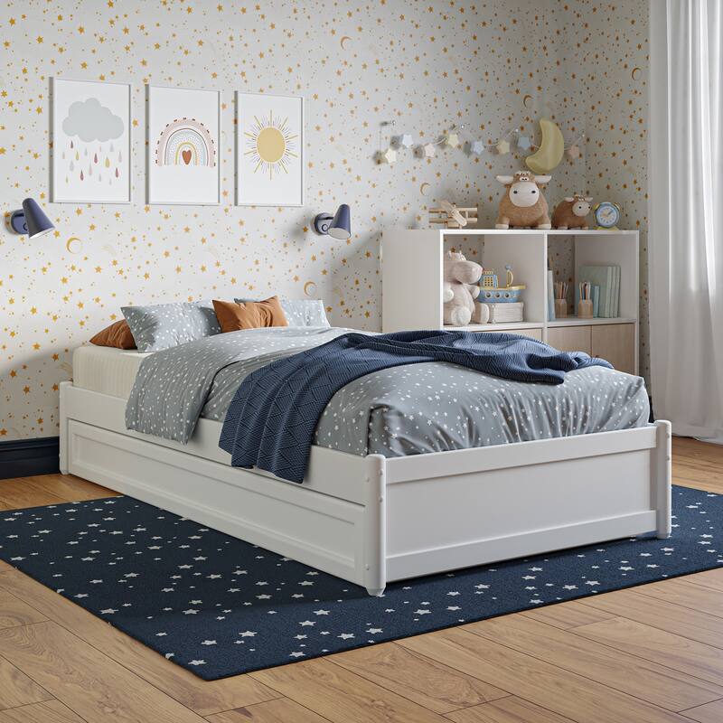 Barcelona Panel Platform Bed with Twin Trundle