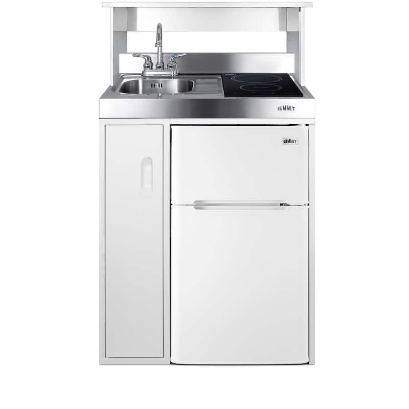 Summit C30IND 30" Wide Kichenette with Induction Burner Electric - White