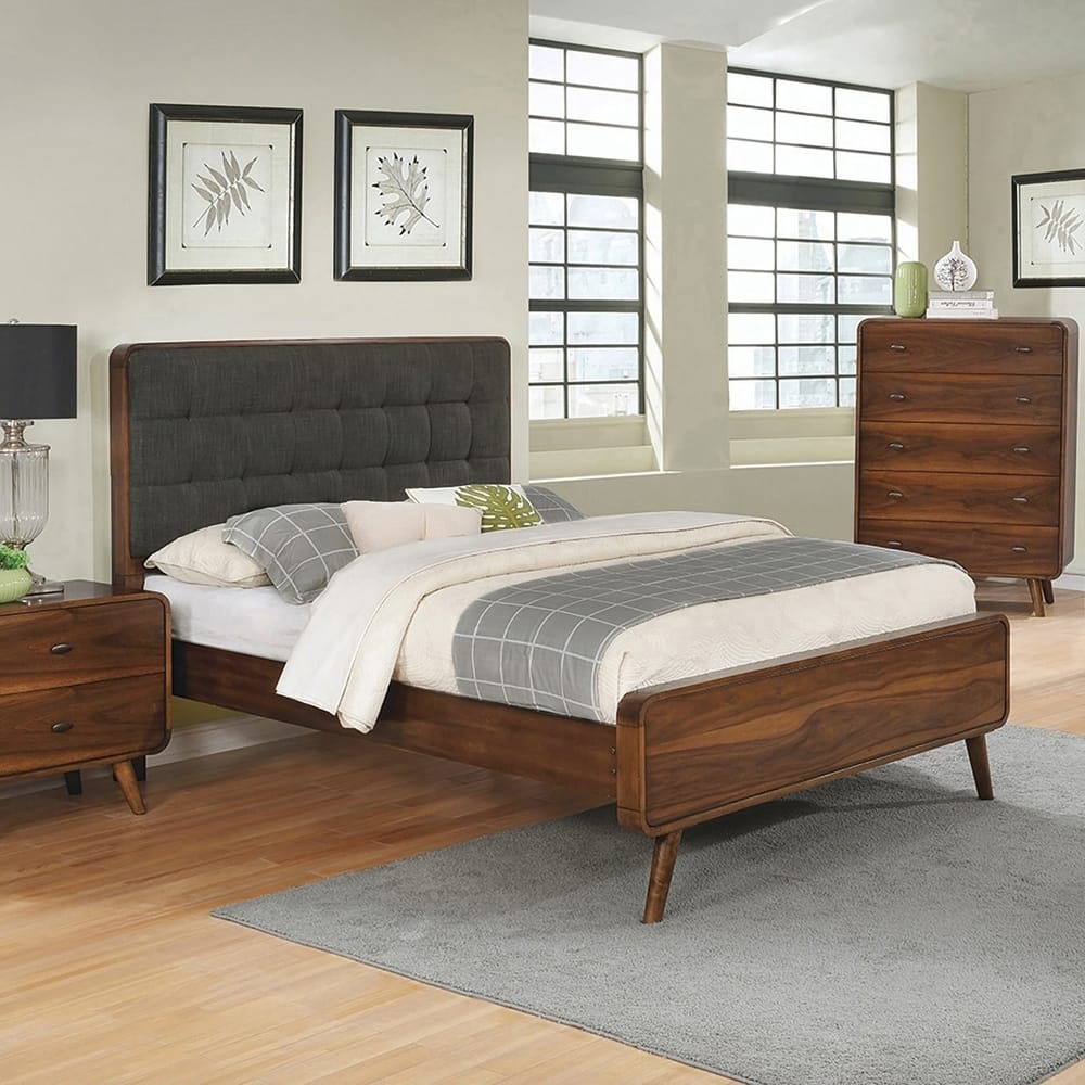 Bleibtreu Mid-century Modern Upholstered Bed