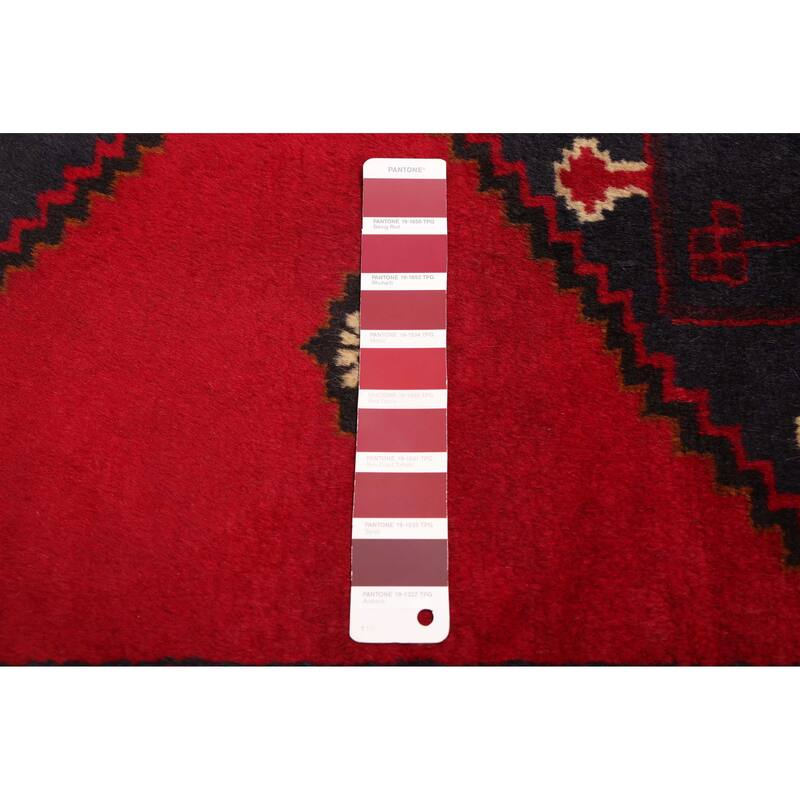 ECARPETGALLERY Hand-knotted Teimani Red Wool Rug - 3'2 x 6'1