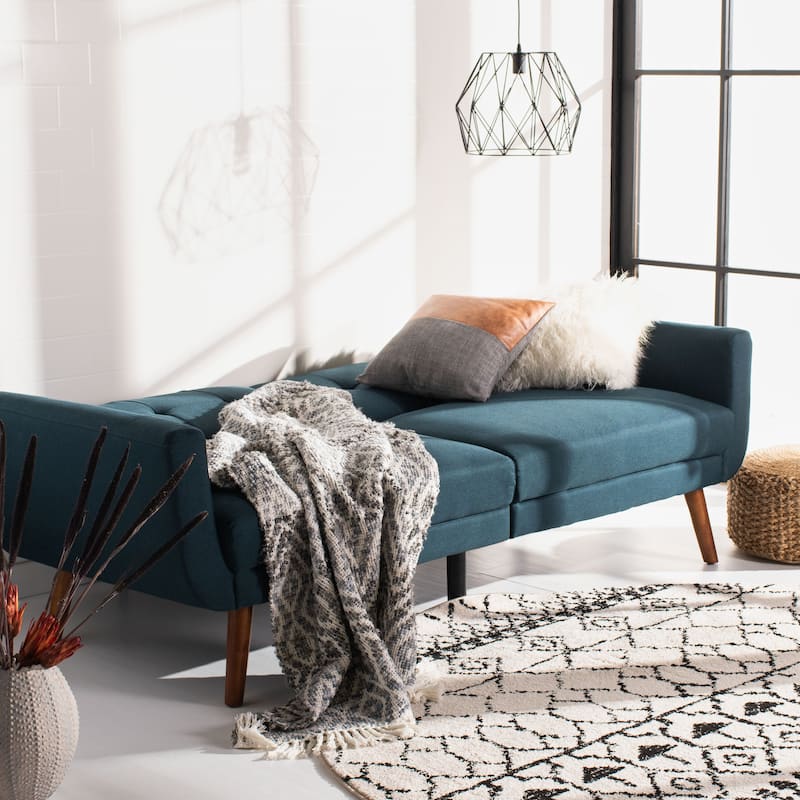 SAFAVIEH Bushwick Mid-century Foldable Futon Sofa Bed - 82.3" x 34.3" x 34.3"