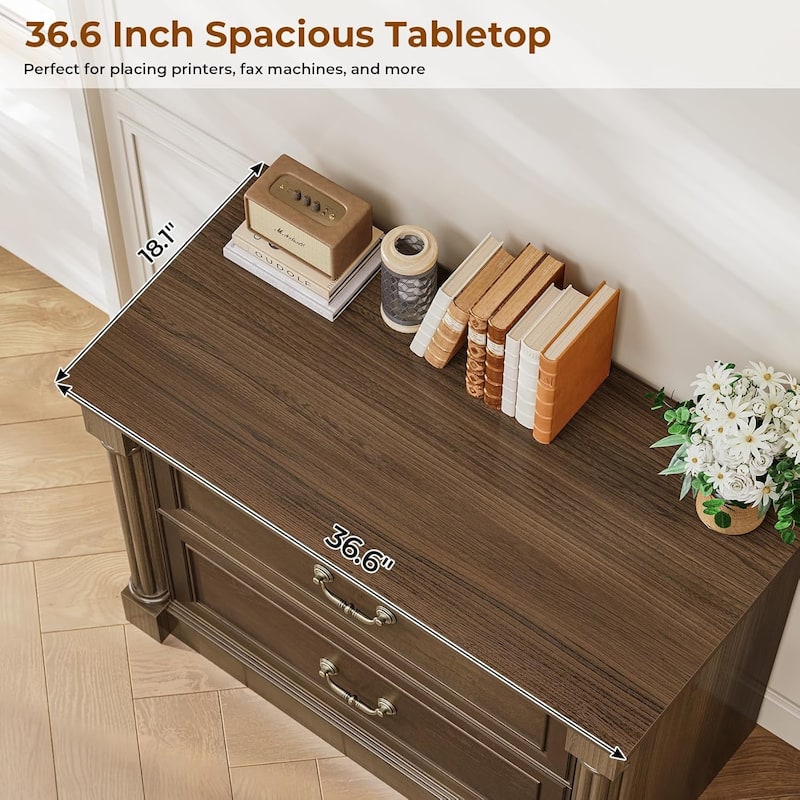 Nightstand File Cabinet Drawers Farmhouse Filing Cabinet for Letter/Legal Size