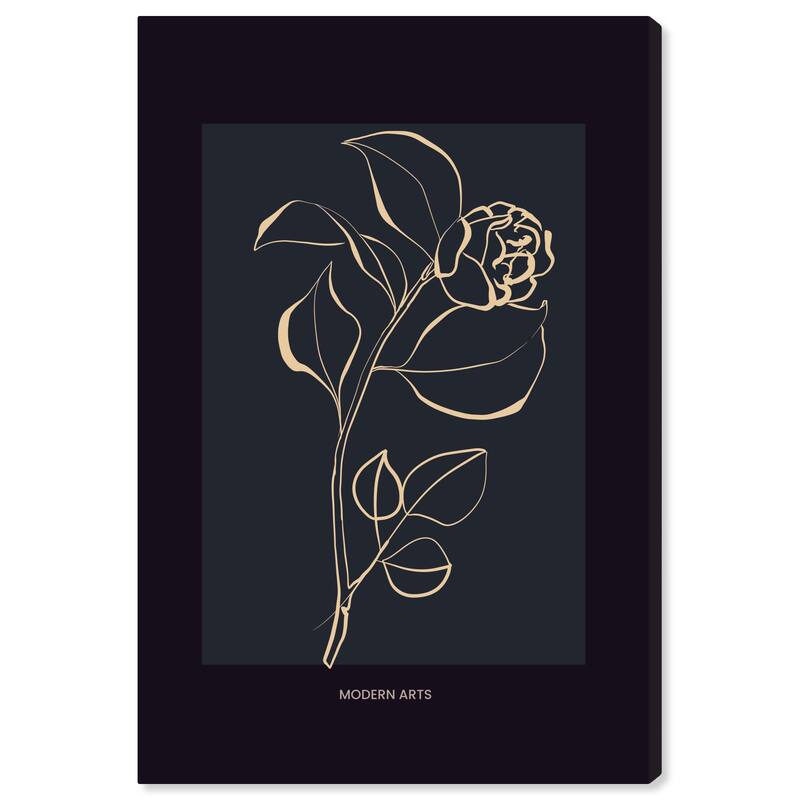 Wynwood Studio Canvas Floral and Botanical A Rose in a Neutral Background Wall Art Canvas Print