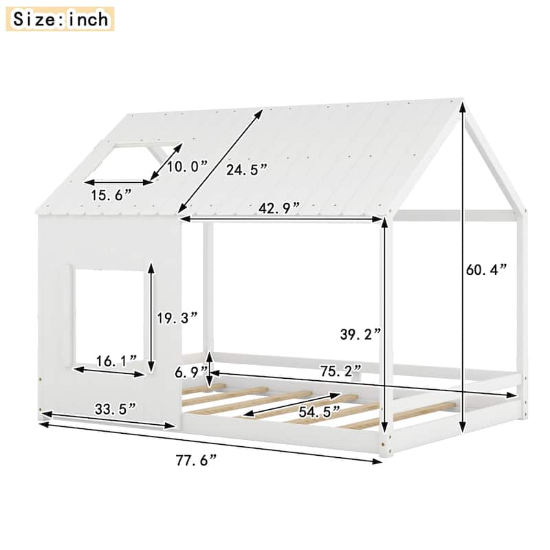 Wooden House Shape/ Car Shape Platform Bed with Slat