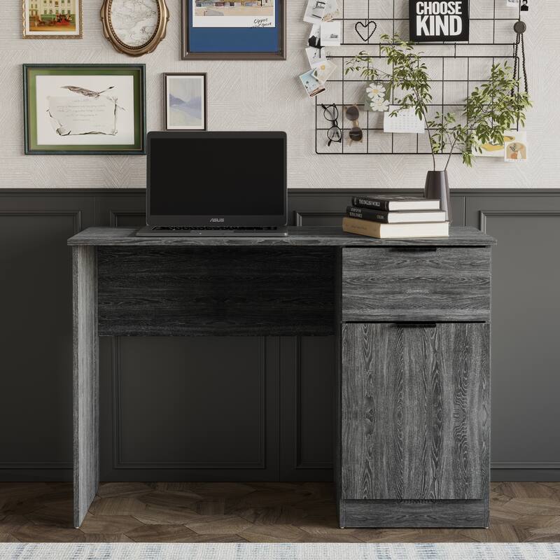 CraftPorch Mid Century wooden Writing Table with Cabinet