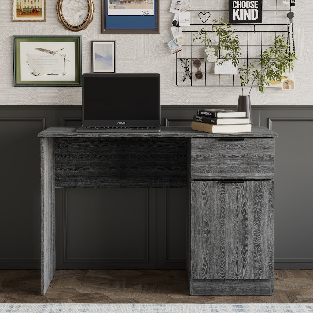 CraftPorch Mid Century wooden Writing Table with Cabinet