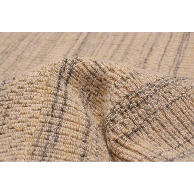 ECARPETGALLERY Hand Loomed Kashkuli Gabbeh Ivory Wool Rug - 8'0 x 9'10