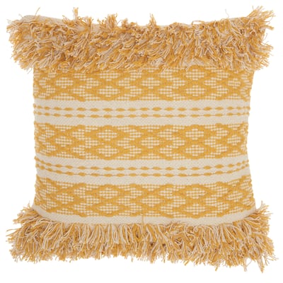 Mina Victory Life Styles Criss Cross Stitches Throw Pillow, (20" x 20")