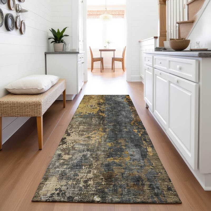 Premium Washable Super Soft Contemporary Chic Mayfield Rug - Gray - 2'3" x 7'6"