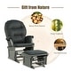 preview thumbnail 7 of 25, Wood Baby Glider and Ottoman Cushion Set with Padded Armrests for Nursing - 29.5" x 26" x 40"