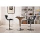 preview thumbnail 4 of 4, Roundhill Furniture Masaccio Leatherette Airlift Adjustable Swivel Barstool (Set of 2)