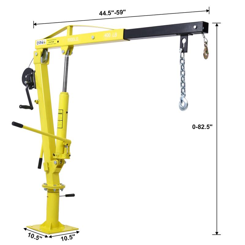 Hydraulic Pickup Truck Crane with Hand Winch,Hoist Jib Crane