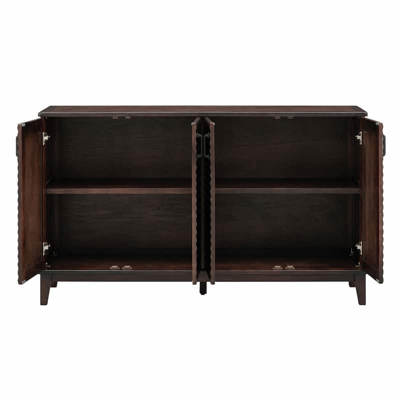 4-Door Sideboard with Large Storage and Adjustable Shelves