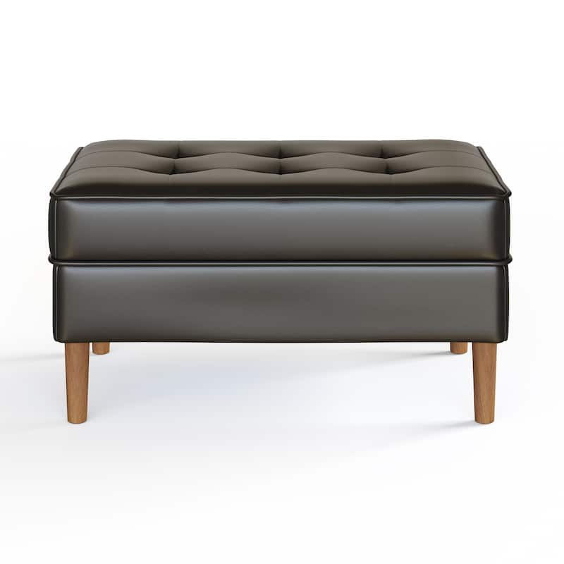 Bloomfield Vegan Leather Rectangular Ottoman