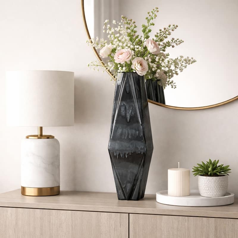 Decorative Vase - Ceramic Tall Sculptural