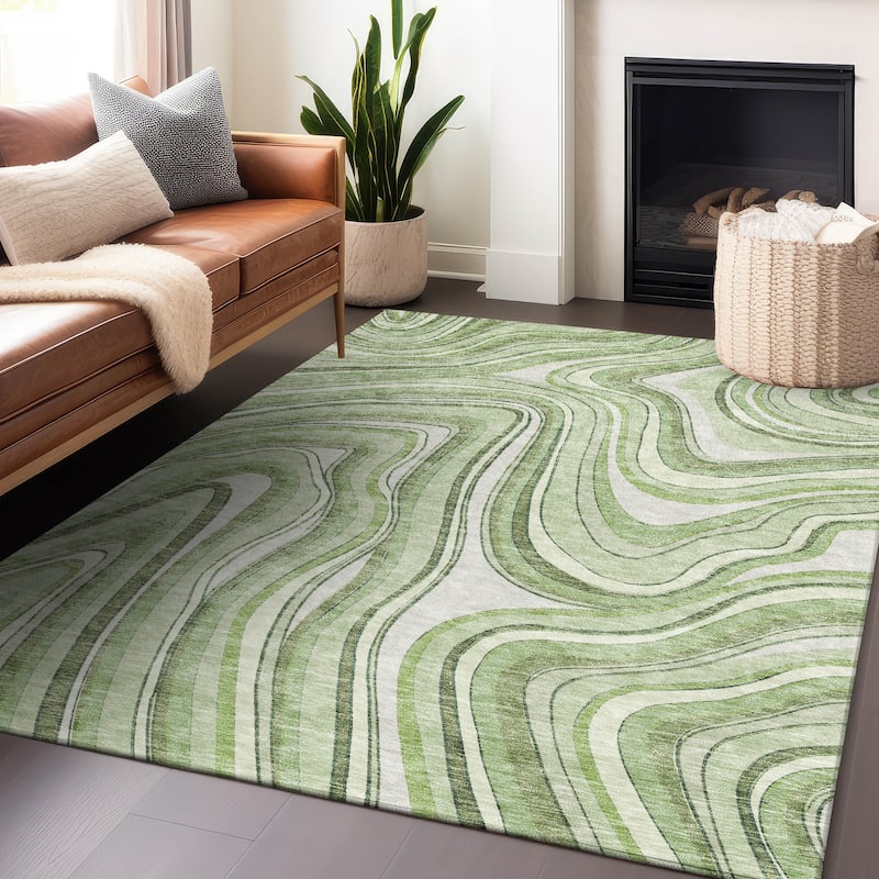 Premium Washable Super Soft Modern Waves Mayfield Rug