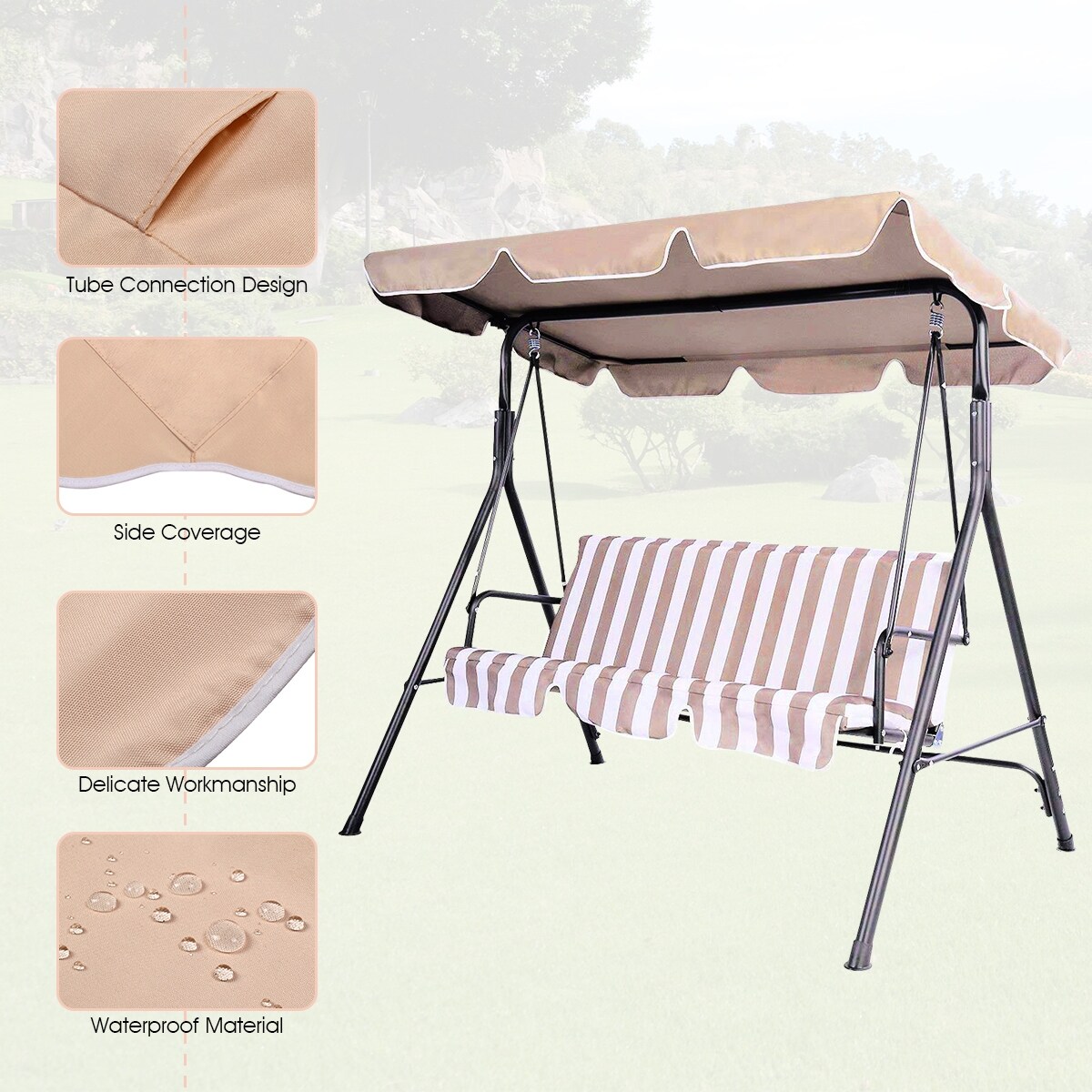 Costway Swing Top Cover Canopy Replacement Porch Patio Outdoor Bed Bath Beyond 31634180