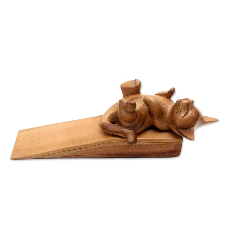 Novica Handmade After You Wood Door Stop