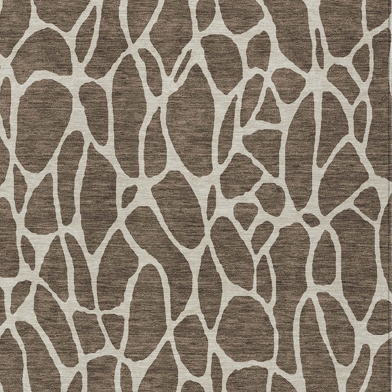 HomeRoots Geometric Transitional Rectangle Outdoor Rug