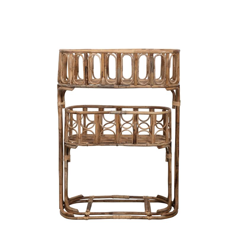 Handmade Woven Rattan Planters - 25.3"L x 11.5"W x 35.0"H - 25.3"L x 11.5"W x 35.0"H - Natural